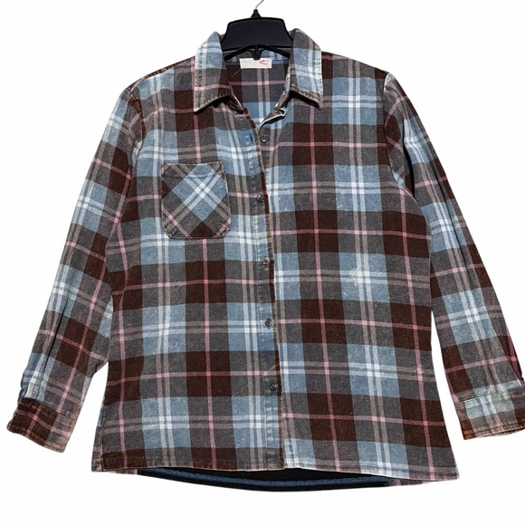 ALTAR'D STATE Plaid Long Sleeve Nashville Patch Button Down Shirt XS - Picture 4 of 16